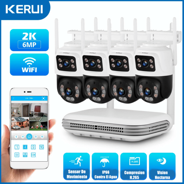 Kit 4 Camaras De Seguridad WIFI